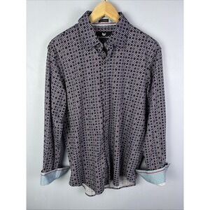 Butter Cloth Medium Long Sleeve Button Up Shirt All Over Print Aviation Preppy